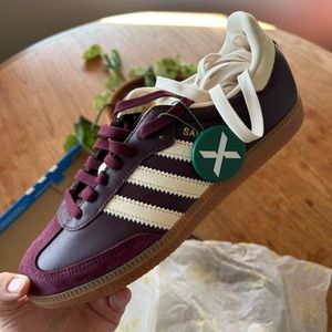 Maroon Adidas Sambas